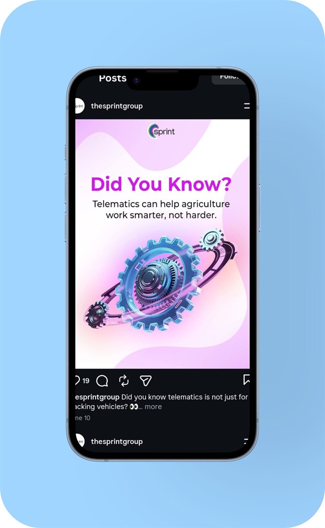 Social media management design example